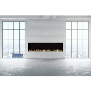 Modern front facing indoor fireplaces