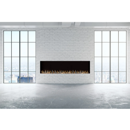 Modern front facing indoor fireplaces