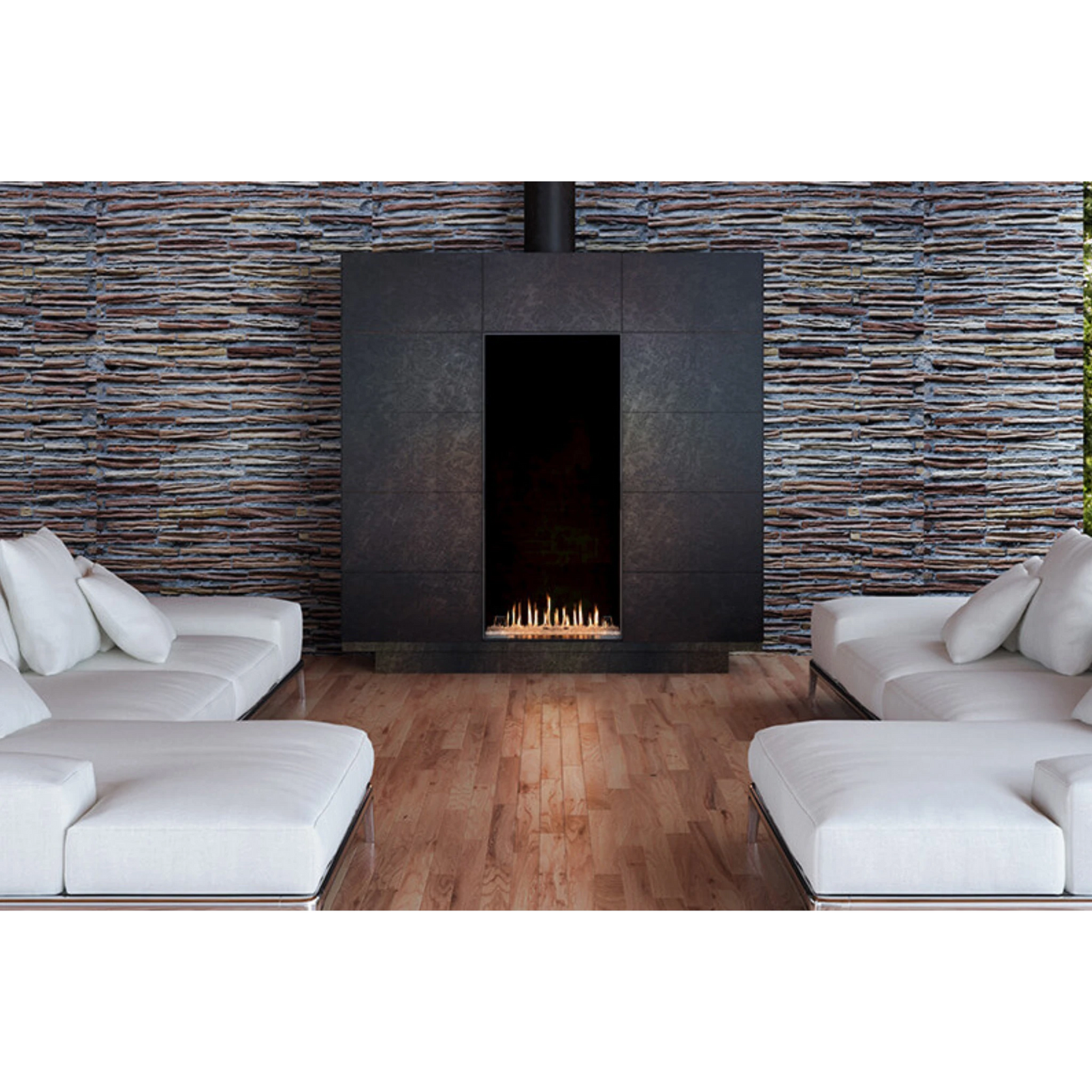 Flare Fireplaces Modern Passage Indoor Fireplaces