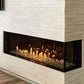 Modern right corner indoor fireplaces