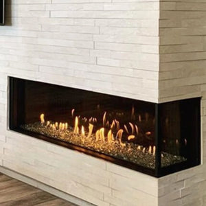 Modern right corner indoor fireplaces