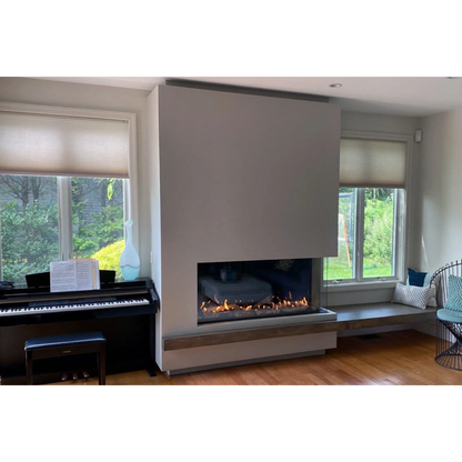 Modern right corner indoor fireplaces