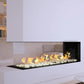Modern room definer indoor fireplaces