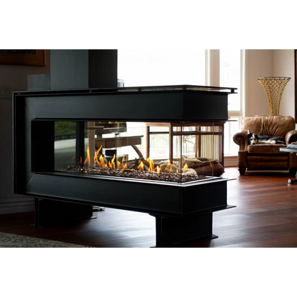 Modern room definer indoor fireplaces