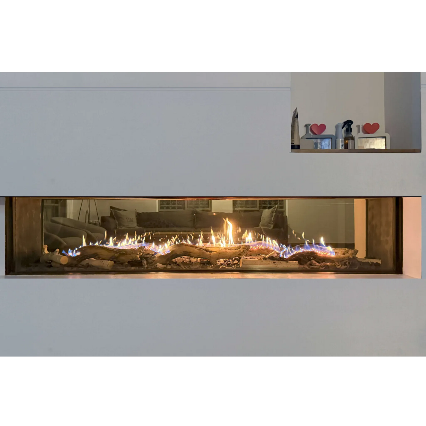 Flare Fireplaces Modern See Through Indoor  Fireplace