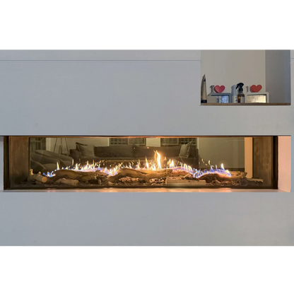 Modern See Through indoor  fireplace