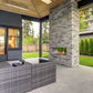 See Through outdoor fireplace