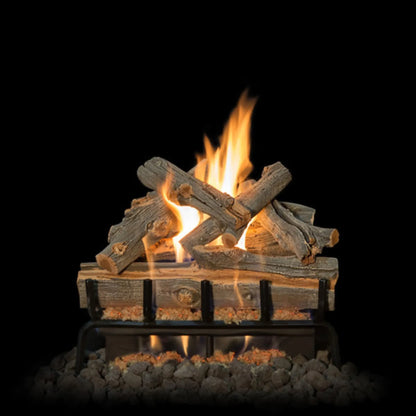 Arizona juniper outdoor gas log set