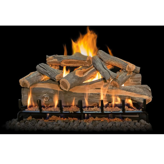 Arizona juniper outdoor gas log set