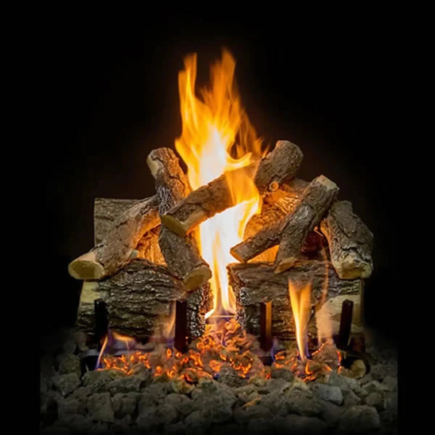 Arizona weathered oak charred gas log set