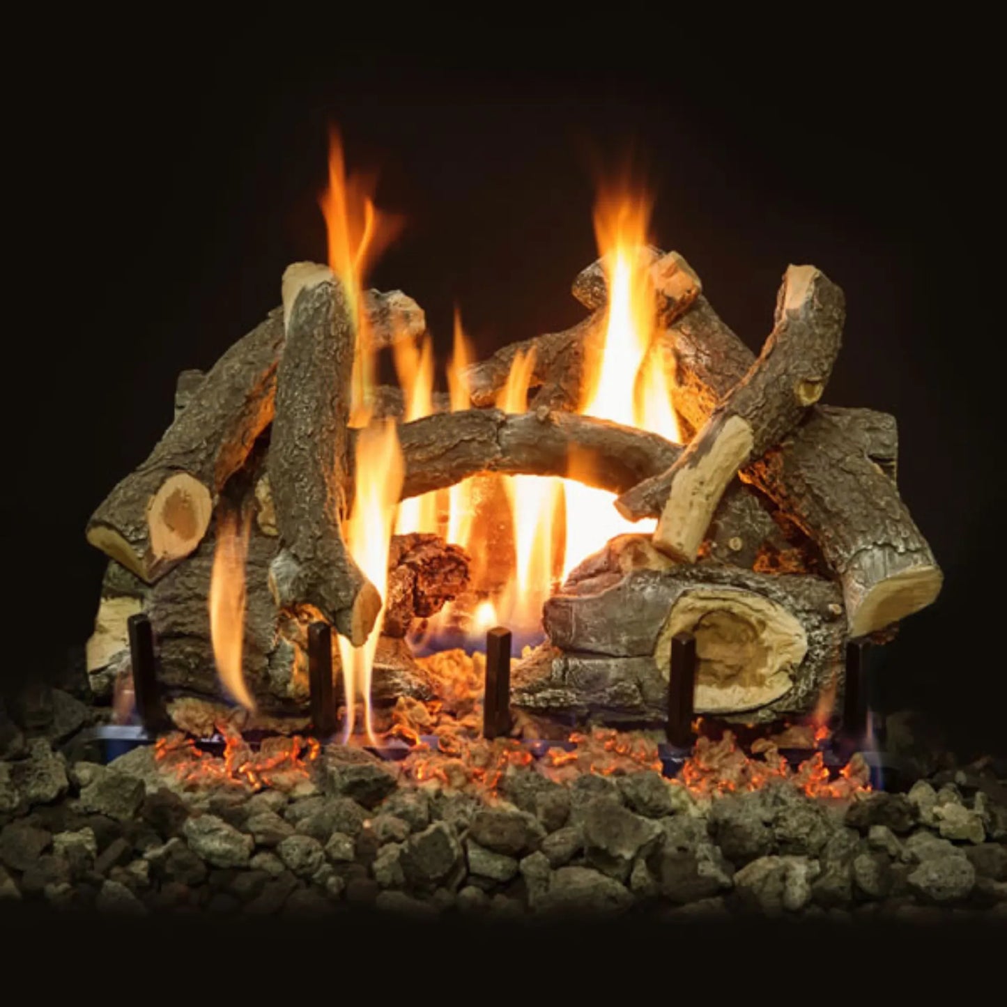 Arizona weathered oak charred gas log set
