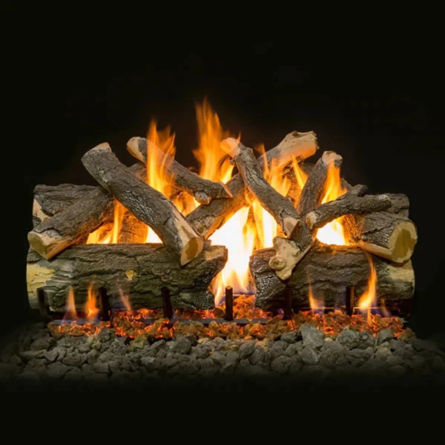 Arizona weathered oak charred gas log set