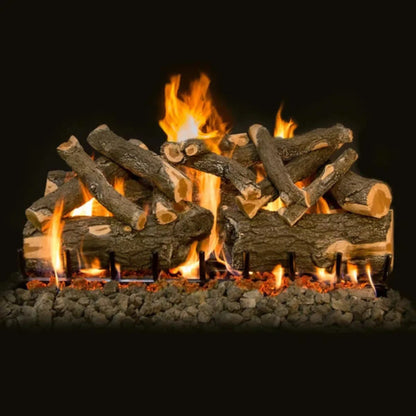 Arizona weathered oak charred gas log set