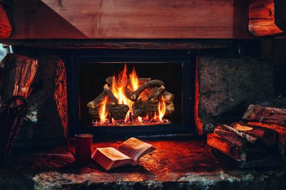 Arizona weathered oak charred gas log set