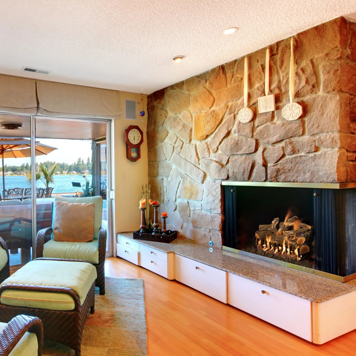Arizona weathered oak gas log set
