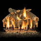 Arzn weathered oak see-through gas log set