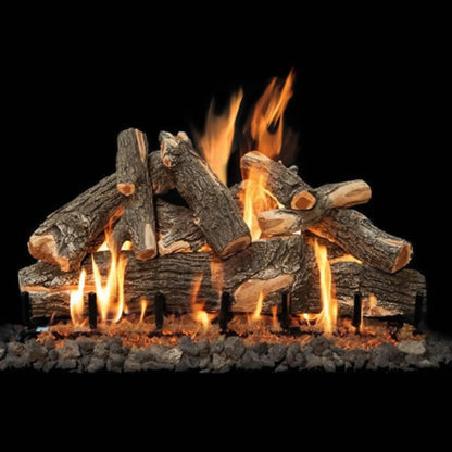 Arzn weathered oak see-through gas log set