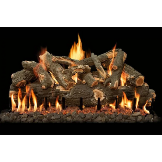 Arzn weathered oak see-through gas log set