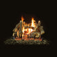 Az weathered oak charred outdoor gas log set
