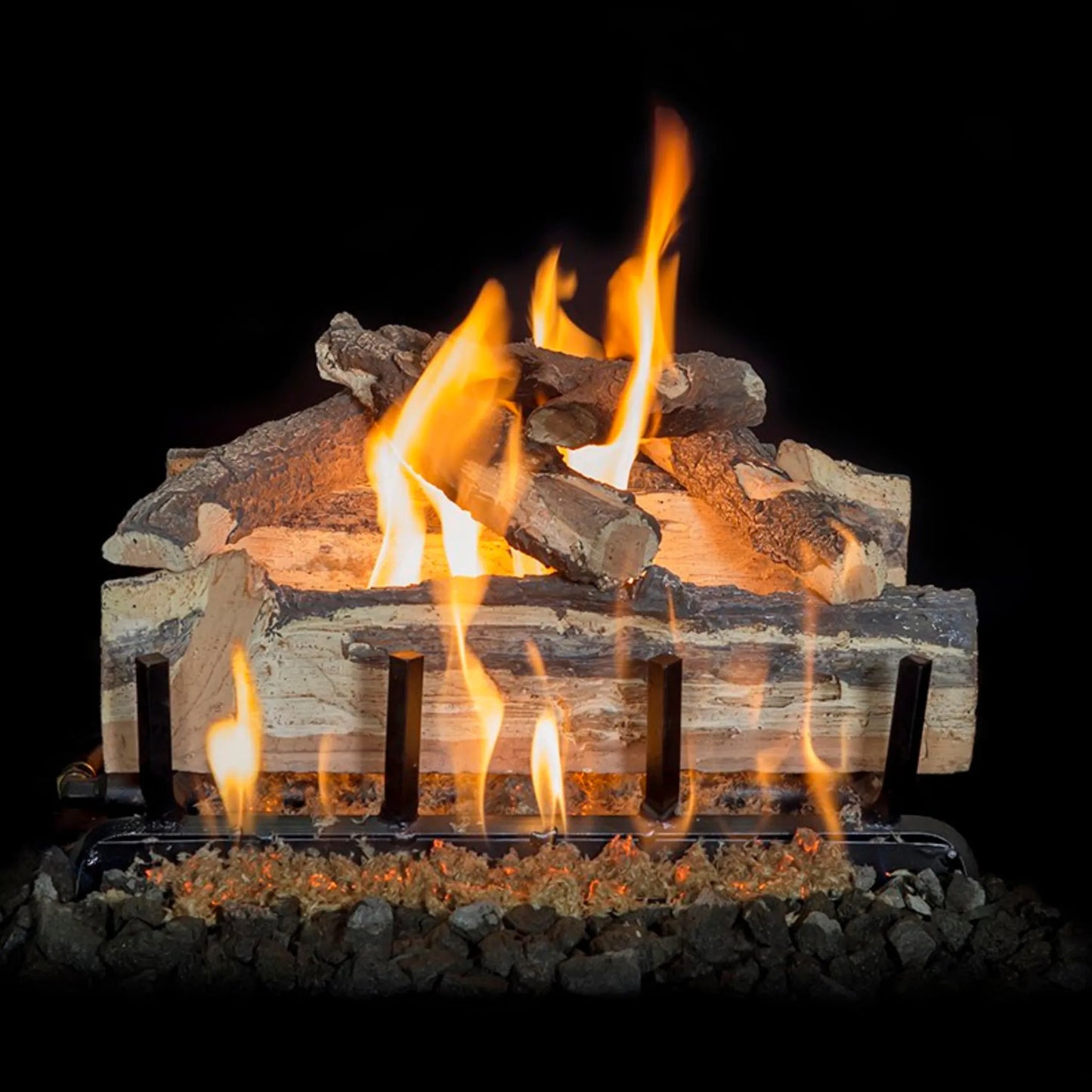 Blue pine split gas log set