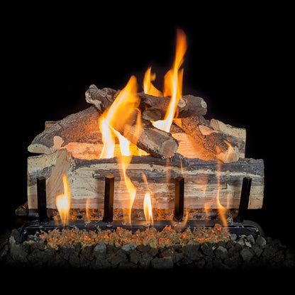Blue pine split gas log set