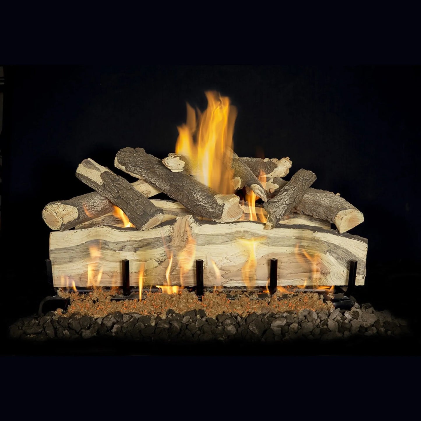 Blue pine split gas log set