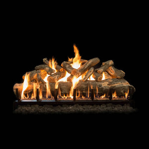 Jumbo weathered oak gas log set