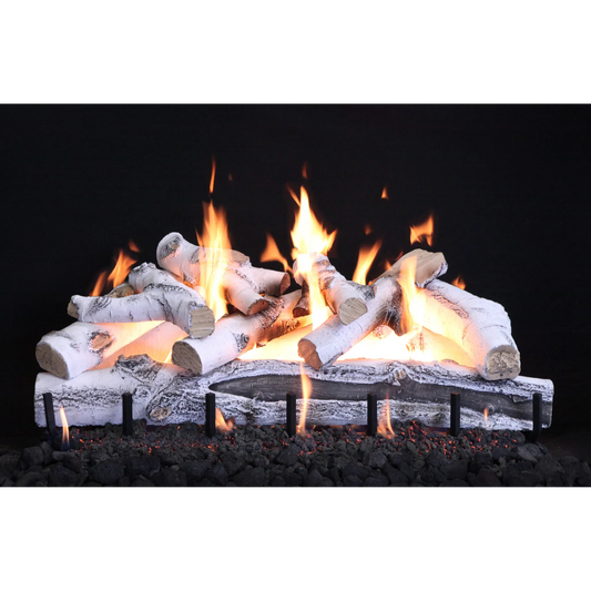 Quaking aspen vented gas log set