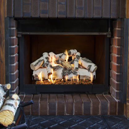 Quaking aspen vented gas log set