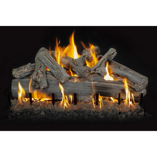 Western driftwood outdoor gas log set