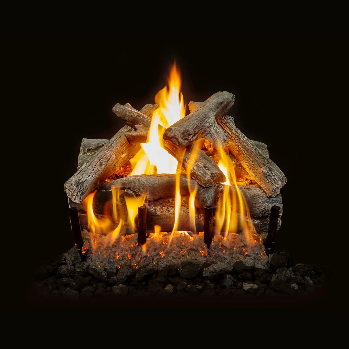 Western driftwood vented gas log set