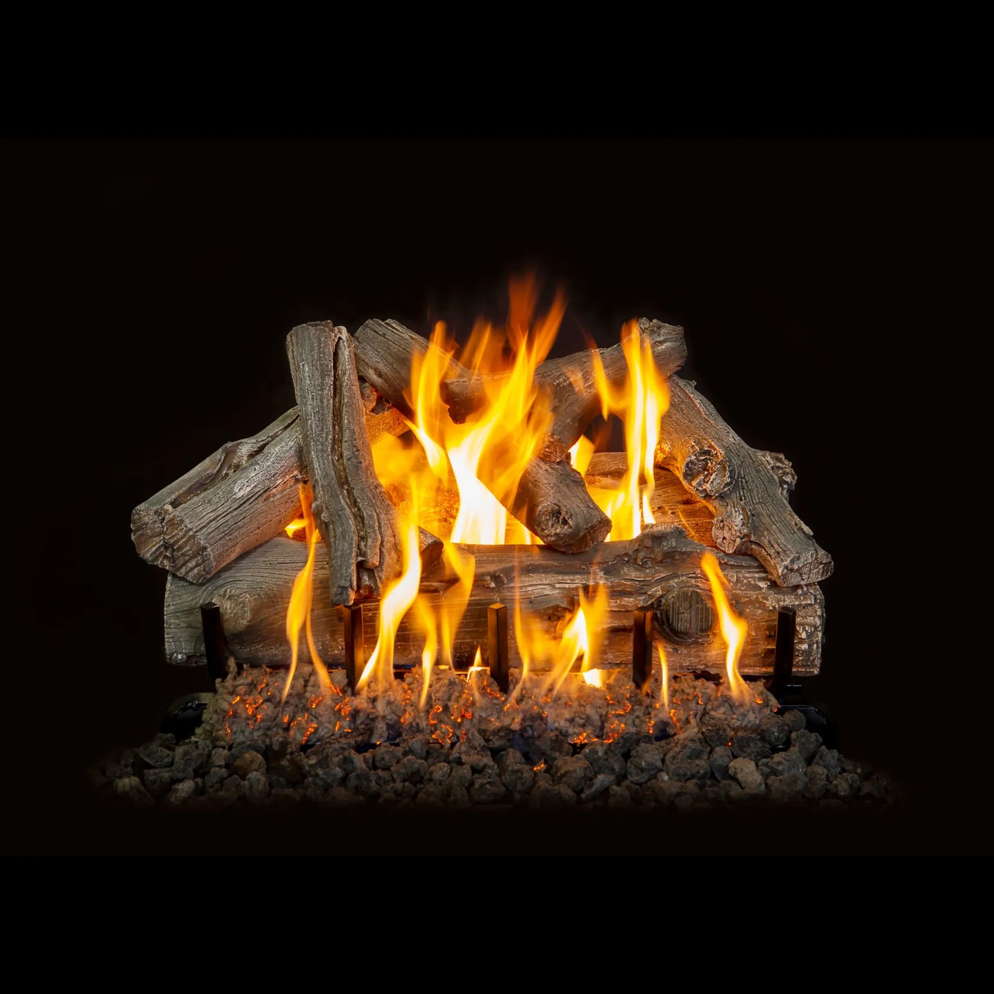 Western driftwood vented gas log set