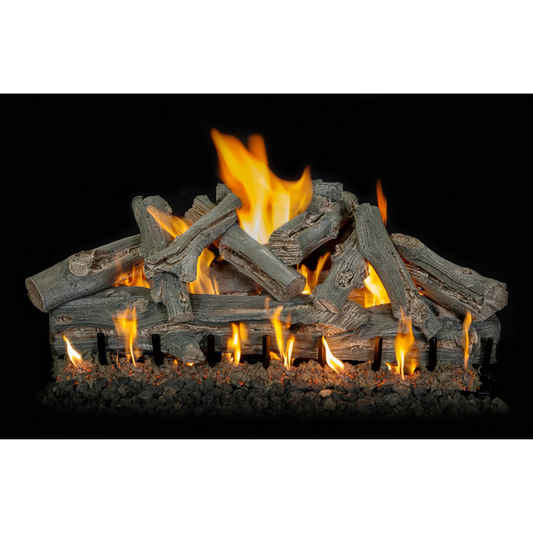 Western driftwood vented gas log set