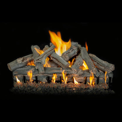 Western driftwood vented gas log set