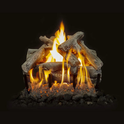 Western driftwood outdoor gas log set