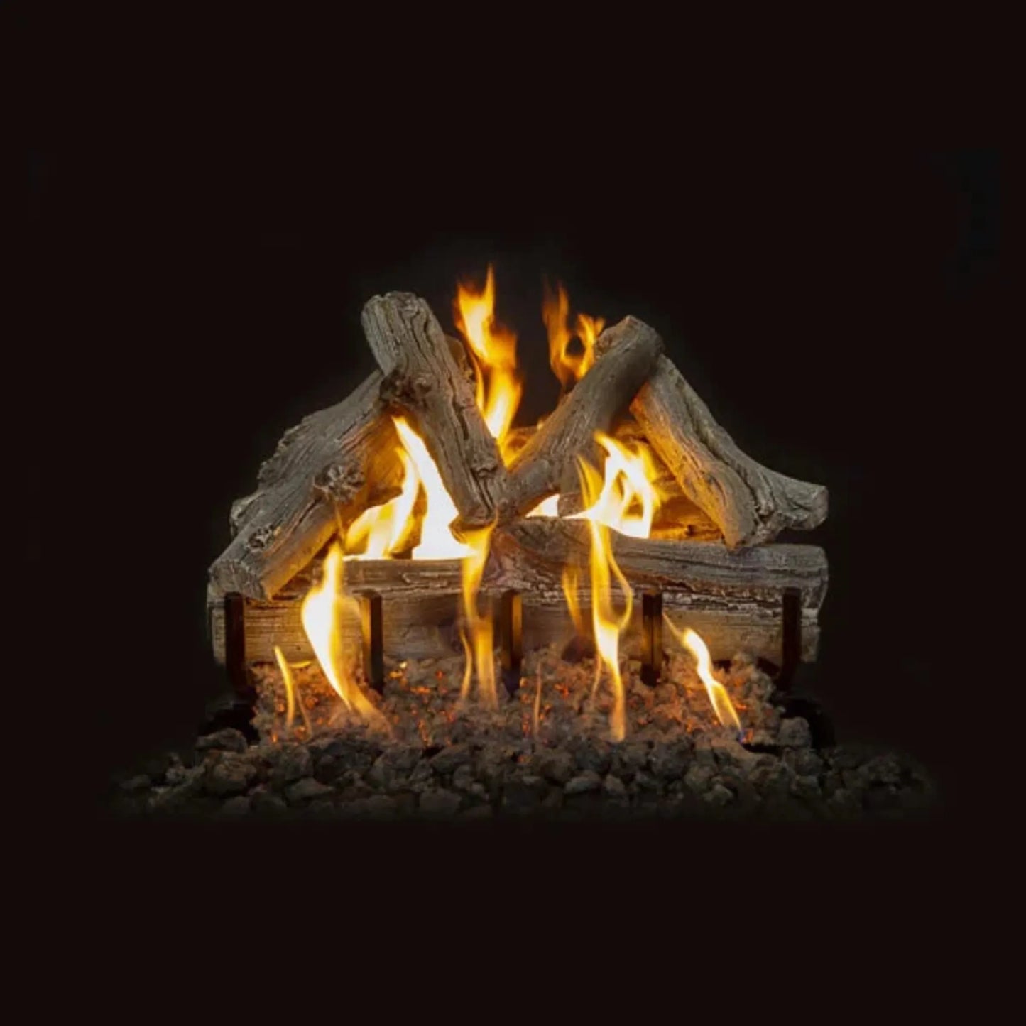 Western driftwood outdoor gas log set