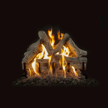Western driftwood outdoor gas log set