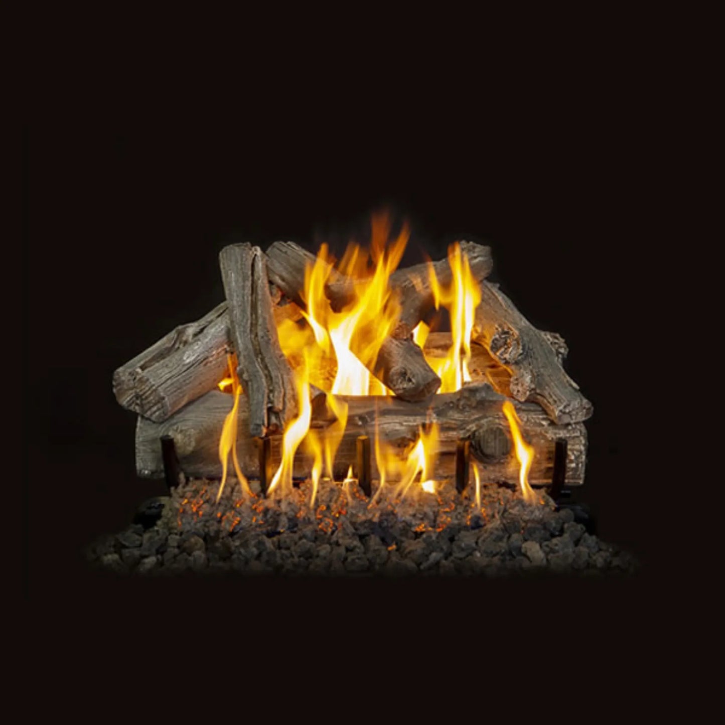 Western driftwood outdoor gas log set