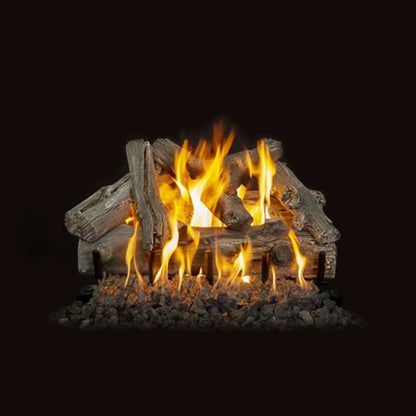 Western driftwood outdoor gas log set