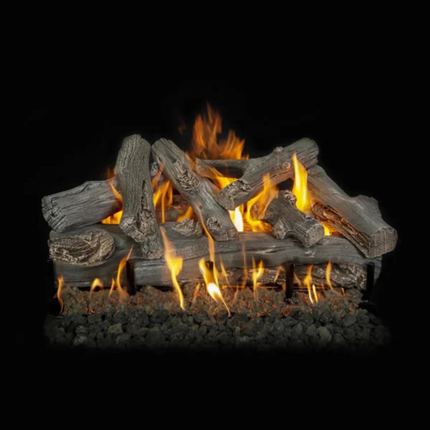 Western driftwood outdoor gas log set