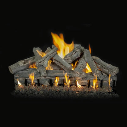 Western driftwood outdoor gas log set