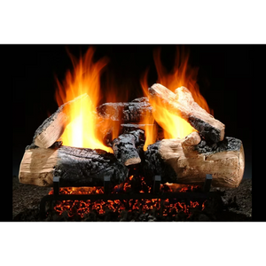 Charred twilight inferno vented gas logs
