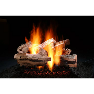 Mountain timber large vented gas logs