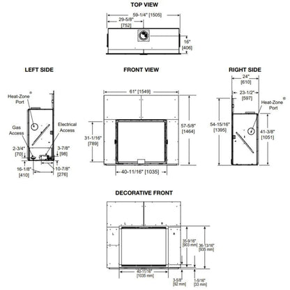 Marquis II direct vent gas fireplace