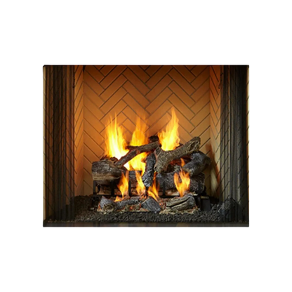 Ashland open wood fireplace