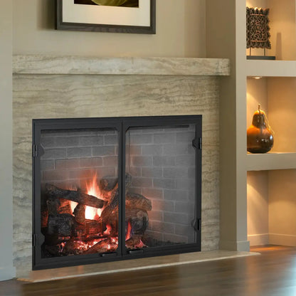 Biltmore open wood fireplace