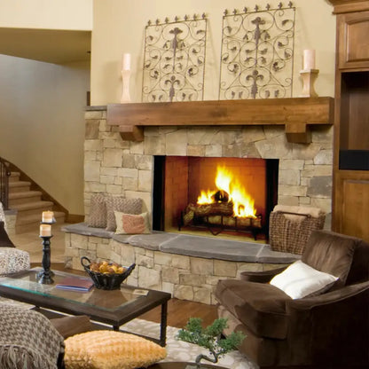 Biltmore open wood fireplace