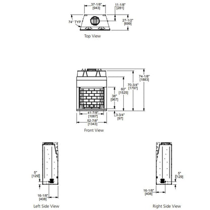 Castlewood outdoor wood fireplace