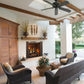 Castlewood outdoor wood fireplace