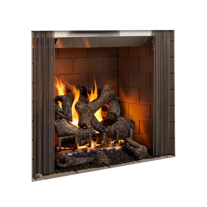 Castlewood outdoor wood fireplace